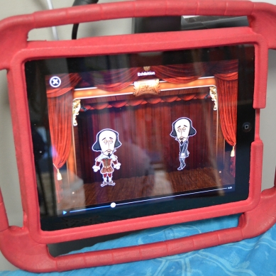 A student used the Puppet Palls app to create a video of traditional and modern day interpretations of Shakespeare plays.